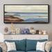 Rosecliff Heights Shoe Days I - Floater Frame Print on Canvas Canvas, Solid Wood in Blue/Brown/White | 12 H x 30 W x 1.5 D in | Wayfair