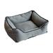 Tucker Murphy Pet™ Repelz-It Upholstery Chenille Lounger Pet Bed Small Grey/Blue 22" x 20" x 7.9" in Gray/Black | 9.8 H x 29 W x 35 D in | Wayfair