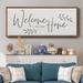 Gracie Oaks Welcome To Our Home Framed On Canvas Print Canvas, Solid Wood in Brown | 20 H x 50 W x 1.5 D in | Wayfair