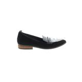 Dr. Scholl's Flats: Loafers Chunky Heel Boho Chic Black Print Shoes - Women's Size 7 - Almond Toe