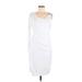 Venus Casual Dress - Sheath V Neck Sleeveless: White Solid Dresses - Women's Size Medium
