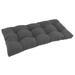 Solid Twill Tufted Indoor Bench Cushion (Multiple widths from 42 to 60 inch)