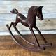 Vintage Hand Crafted Metal Rustic Rocking Horse Ornament Home Decor