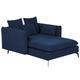 Chaise longue en tissu bleu