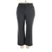 JM Collection Dress Pants - High Rise: Gray Bottoms - Women's Size 18 Petite