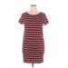 Wild Fable Casual Dress - Shift: Burgundy Stripes Dresses - Women's Size X-Large