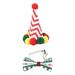 1 Set Pet Hat with Venonat Bow Tie Suit Christmas Dog Cat Decorations Dog Cat Birthday Party Ornaments Pet Christmas Costumes Supplies (Random Style Snowflake Set)