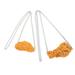 2 Pcs Creative Necklace Fried Chicken Wing Food Pendants Trendy Accessories Layered Necklaces Models Ornament
