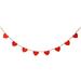 Valentines Day Beads Garland Party Wood Beaded Garland Farmhouse Felt Banner