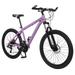 Mountain Bike 26-inch Outdoor Sports 21-Speed Lightweight Aluminum Mountain Bicycle For Men And Women - 68x24.4x40in Purple