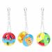 Bird Hanging Bites Ball Swing Cage Chewing Toy for Parrots Small Dog Puppy Toys Tiger Skin Peony 3 Pcs