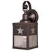 MYXIO 1 Light Bronze Rustic Texas Star Outdoor Wall Lantern