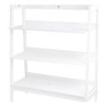 Pemberly Row Modern 3 Tiers Floor Shelf - White 15 x 36x 43 Inch