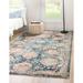 Rugs.com Lola Collection Rug â€“ 5 x 8 Blue Medium Rug Perfect For Bedrooms Dining Rooms Living Rooms