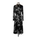 Equipment Casual Dress - Midi Mock Long sleeves: Black Dresses - Women's Size 2