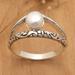 Celestial Ocean,'Balinese Modern Grey Cultured Pearl Single Stone Ring'