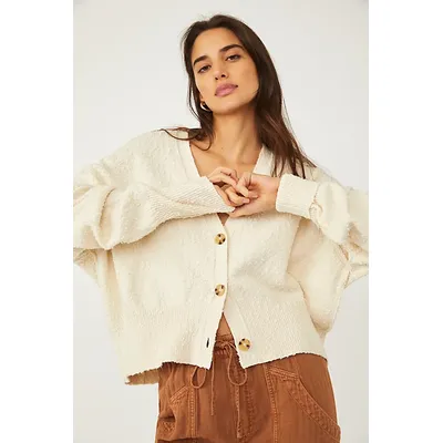 Found My Friend Cardi at Free People in Cream, Size: Small
