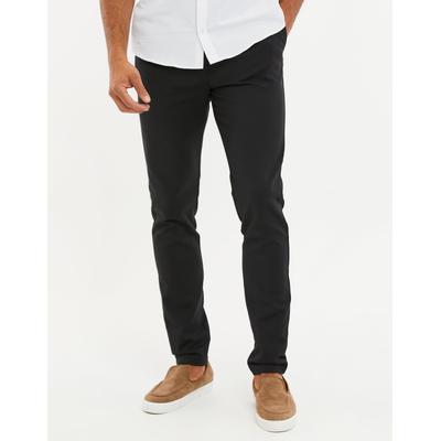 Threadbare Luxe Men's Black Slim Fit Semi-Formal Trousers
