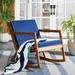 SAFAVIEH Vernon Outdoor Patio Rocking Chair Natural/Navy