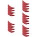 Red 20 Pcs Silica Gel Silicone Pot Handle Sleeve Earrings Bracket Insulation Pads