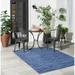 Nourison Modern Solid Indoor/Outdoor Area Rug 7 x 10 - Midnight/Blue