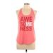 Nike Active Tank Top: Pink Solid Activewear - Women's Size Large