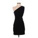 Halston Heritage Casual Dress - Bodycon Plunge Sleeveless: Black Print Dresses - Women's Size X-Small