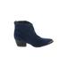 Chinese Laundry Ankle Boots: Blue Print Shoes - Women's Size 6 1/2 - Almond Toe