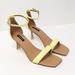 Nine West Shoes | Nine West Paxx3 Heeled Sandals, Yellow, Women's 9.5 M | Color: Yellow | Size: 9.5
