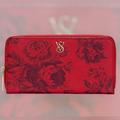 Victoria's Secret Bags | Nwt Victoria Secret Large Wallet With Zip | Color: Black/Red | Size: 7x4