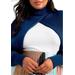 Plus Size Women's Turtleneck Sweater Sleeve Scarf by ELOQUII in Pageant Blue (Size 14/16)