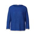 Street One Rundhals-Pullover Damen fresh int. gentle blue melange, Gr. 40, Baumwolle, Weiblich Pullover