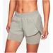 Athleta Shorts | Athleta Shorts Womens Small Gray Racer Run 2 In 1 Athletic Running Active Gym | Color: Gray | Size: S