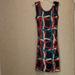 Nine West Dresses | Nine West Colorful Abstract Print Ruched Dress | Color: Black/Blue | Size: 10