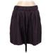 J.Crew Silk A-Line Skirt Knee Length: Brown Print Bottoms - Women's Size 6