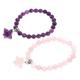 VALICLUD 2pcs Crystal Bracelet Friendship for Women Wrist Chain Wrist Straps Couple Crystal Beaded Friendship Braclets Wear-resistant Stone Delicate Miss Natural Crystal Stone