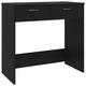 vidaXL Desk with Drawers Easy to Clean Living Room Office Furniture Corner Computer Desk Office Workstation Black 80x40x75cm Chipboard