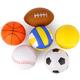 MCPINKY 6PCS Stress Balls Bulk, 3.5inch Sports Squeeze Balls Basketball Football Baseball Soccer Tennis Volleyball Toys for Kids Adults