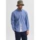 Leinenhemd SELECTED HOMME "NEW-LINEN SHIRT" Gr. L (50), N-Gr, blau (mittelblau) Herren Hemden Langarm