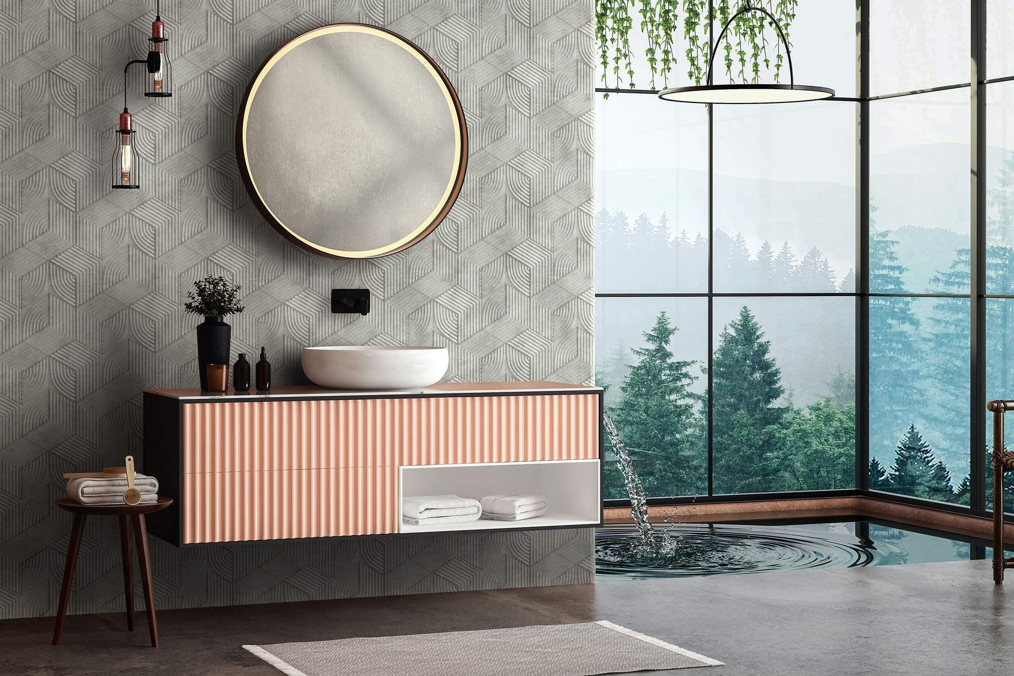 Vliestapete MARBURG "Dimensional Delight", grau, B:0,53m L:10,05m, Vlies, Tapeten, moderne Tapete für Wohnzimmer Schlafzimmer Küche