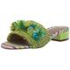 Betsey Johnson Women's Peyten Slide Sandal, Green Multi, 6 UK