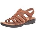 Trotters Women's Flat Sandals, Luggage Nubuck Leather, 9 UK