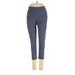Victoria Sport Active Pants - Mid/Reg Rise Skinny Leg Cropped: Blue Activewear - Women's Size Small