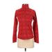 Eastern Mountain Sports Fleece Jacket: Short Red Aztec or Tribal Print Jackets & Outerwear - Women's Size X-Small