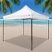 Instant Shade Canopy, Light Steel Frame Pop Up Tent With Heavy Duty Wheeled Carry Bag, 10' X 10'