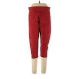 Logo Layers Casual Pants - High Rise: Red Bottoms - Women's Size Large Petite