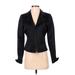 Burberry Blazer Jacket: Short Black Print Jackets & Outerwear - Women's Size 8