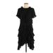 Bailey 44 Casual Dress - Party Crew Neck Short sleeves: Black Solid Dresses - New - Women's Size 8