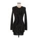 Torn by Ronny Kobo Casual Dress - Sweater Dress: Black Marled Dresses - Women's Size Medium
