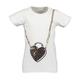 BLUE SEVEN - T-Shirt Heart Bag Mit Pailletten In Weiß, Gr.98